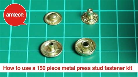 How To Use A 150 Piece Metal Press Stud Fastener Kit Youtube