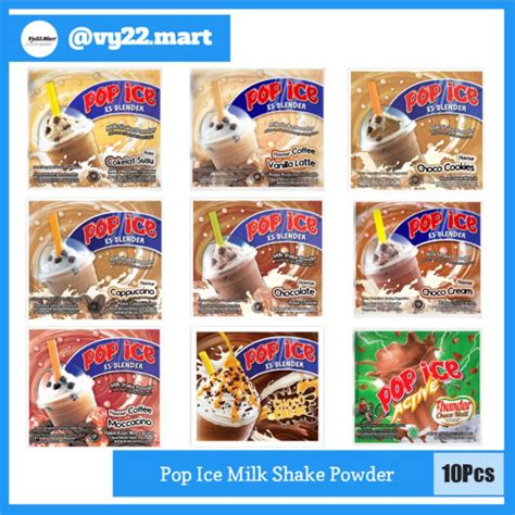 Jual Pop Ice Milk Shake Powder Renceng Pcs Part Shopee