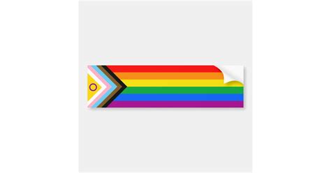 Intersex Inclusive Progress Pride Flag Bumper Sticker Zazzle