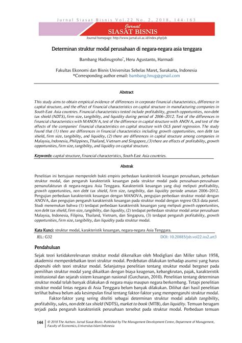 Solution Determinan Struktur Modal Perusahaan Di Negara Negara Asia