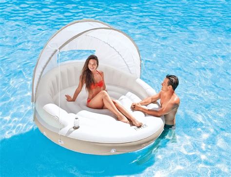 Canopy Island Inflatable Water Lounge Raft By Intex Gadget Flow