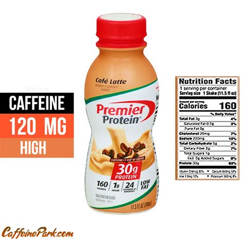 Premier Protein Cafe Latte Caffeine Content How Much Is In