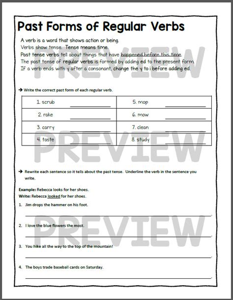 Verb Worksheets For 3rd And 4th Grades Mamas Learning Corner