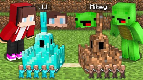 Jjs Tiny Diamond Castle Vs Mikeys Tiny Dirt Castle Battle In