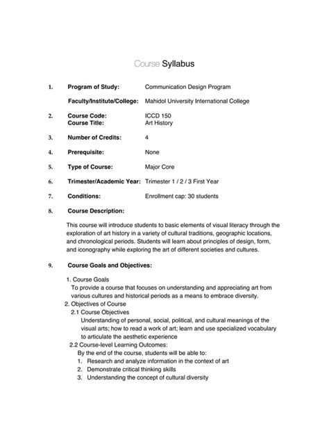 Course Syllabus Pdf