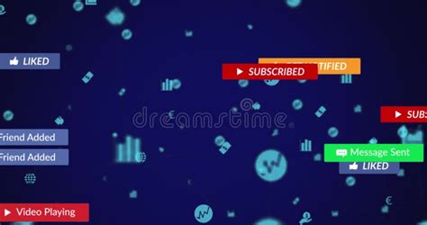 Animation Of Falling Social Media Icons And Emojis Over Blue Background