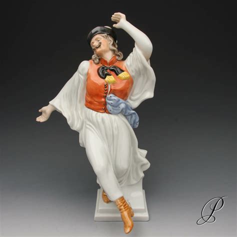 Gro E Figur Herend Porzellan Ungarischer T Nzer Porzellan Porcelain