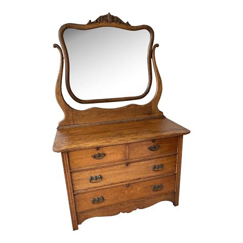 Vintage Dresser With Mirror | Chairish