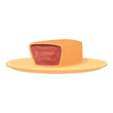 Cooked cake icon cartoon vector. Cake plate 14361330 Vector Art at Vecteezy
