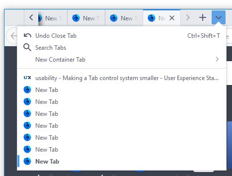 usability making  tab control system smaller user experience stack