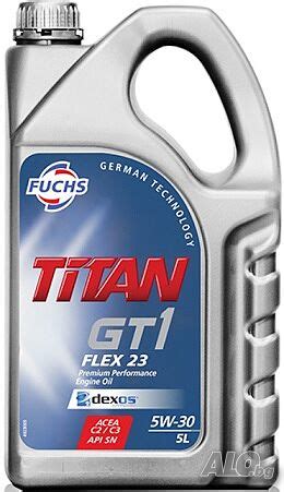 Двигателно масло FUCHS TITAN GT1 FLEX 23 5L Масла греси Резервни