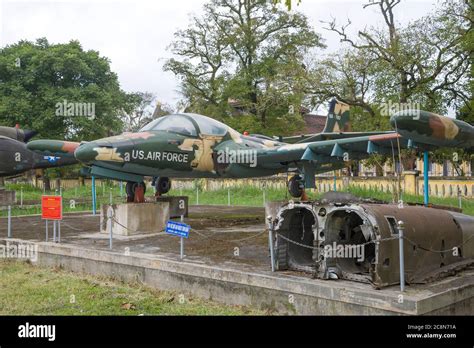 Hue Vietnam January 08 2016 Aircraft Cessna A 37 Dragonfly In The