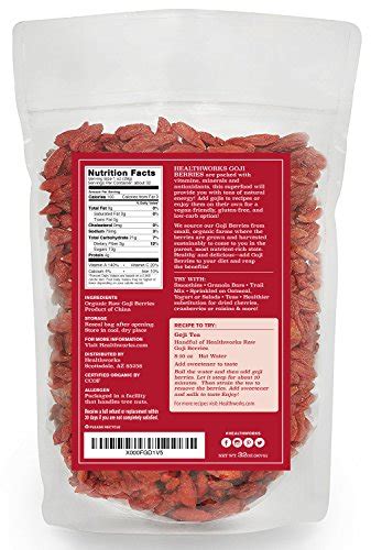 Buy Healthworks Goji Berries Raw Organic 2lb Special Discount And