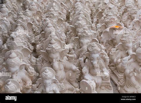 Ganesha Idols Being Made Out Of Plaster For Ganesh Chaturthi Stock