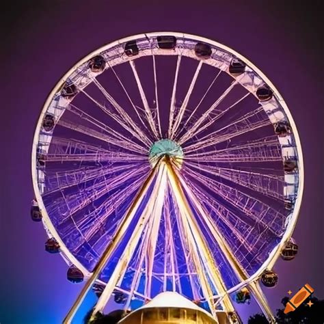 Ferris Wheel In The City At Night