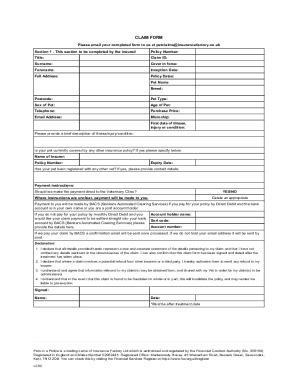 Fillable Online Vpi Pet Insurance Claim Form Fill Online Printable