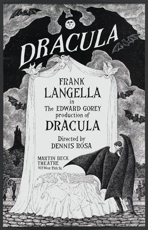 Edward Gorey Designed The Sets For The 1970s Broadway Run Of Dracula