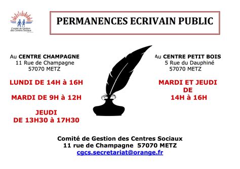 Un écrivain Public Assure Des Permanences Dans Les Centres Sociaux