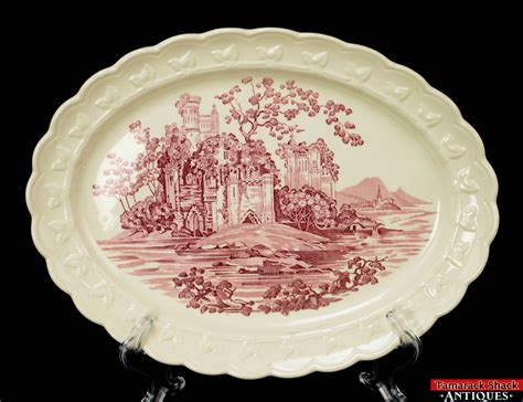 Vintage 80 Pc Set Taylor Smith Tsandt Pink Castle Transferware Dinnerware