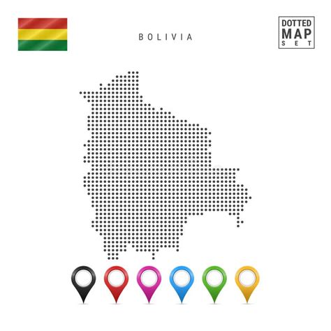 Vector Dotted Map Of Bolivia Simple Silhouette Of Bolivia National