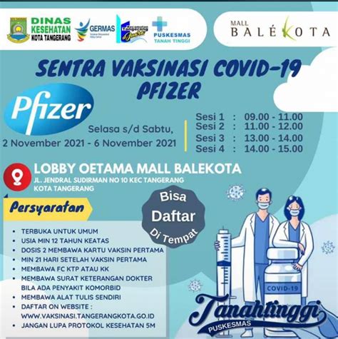 Lima Mall Di Kota Tangerang Sediakan Layanan Vaksinasi Covid