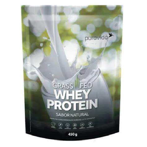 Whey Protein Grassfed Natural 450g Pura Vida em Promoção Ofertas na