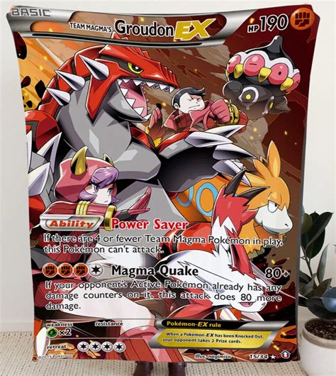 Team Magma S Groudon EX 15 34 Pokemon XY Double Crisis Large Blanket