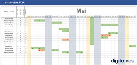 Kostenlose Excel Urlaubsplaner Vorlage F R Digitalneu