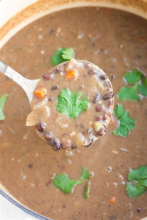 A Quick And Easy Vegan Black Bean Soup Recipe Made From Canned Beans