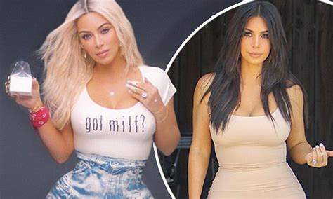 Kim Kardashian Causes Twitter Speculation Over Tiny Waist In New Fergie Milf Video Daily Mail