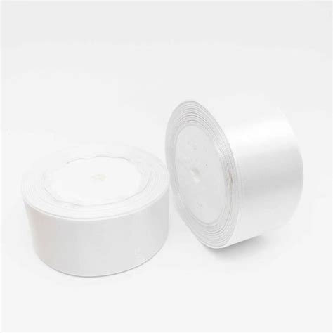 Rouleaux Ruban Satin De Blanc Mm X M Blanc Ruban Ruban