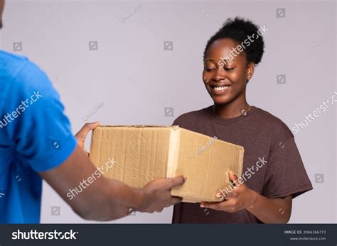 Cargo Box Delivery Lady Images Stock Photos Vectors Shutterstock