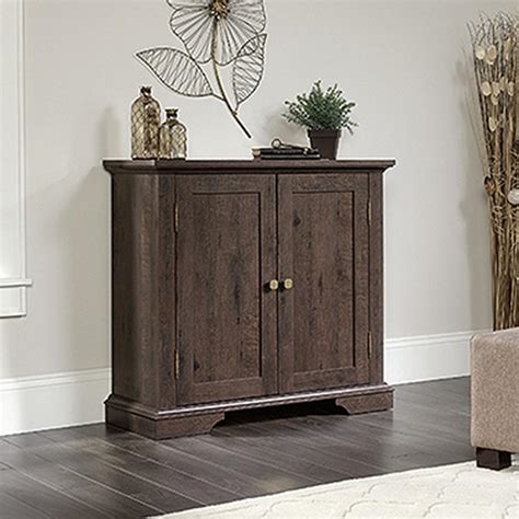 Sauder New Grange Coffee Oak Accent Storage Cabinet 419029 The Home Depot