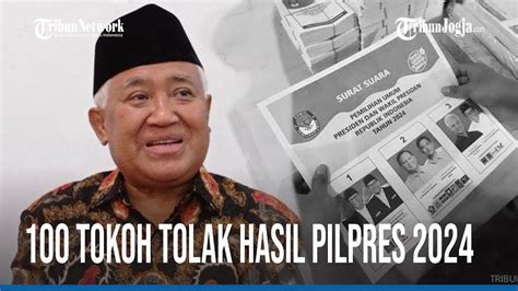 DIN SYAMSUDDIN PIMPIN PERNYATAAN 100 TOKOH TOLAK HASIL PILPRES 2024