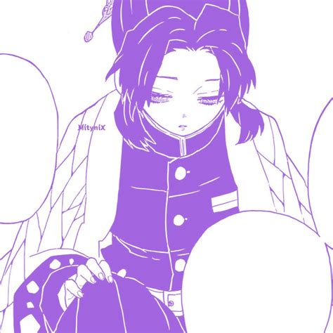 M X Shinobu Kocho Kimetsu No Yaiba Mang Icon Simple Demon