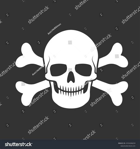 Skull Crossbones Vector Illustration Poison Label Stock Vector Royalty Free 2152436219