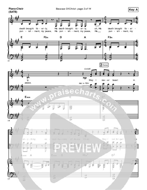 Because Of Christ Choral Anthem Satb Sheet Music Pdf The Belonging