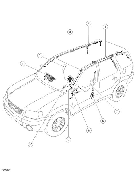 Ford escape airbag sensor location