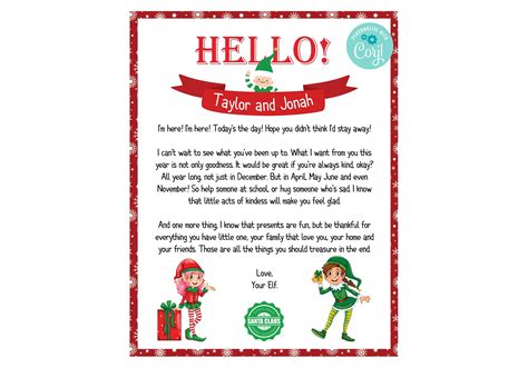 Elf Arrival Letter Printable Elf Letter - Etsy