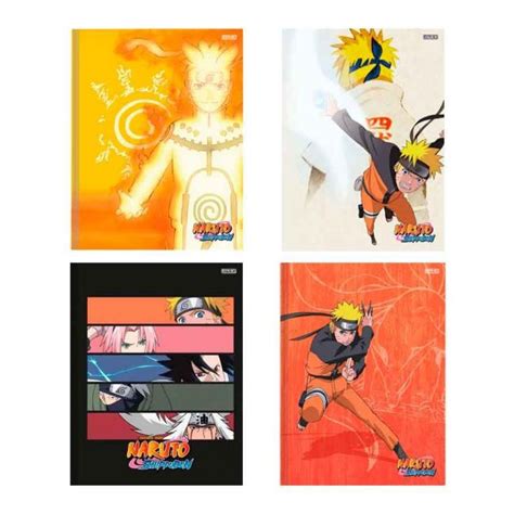 Caderno Brochura Univ Capa Dura 80 Fls Naruto São Domingos na