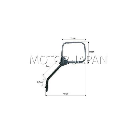 LUSTRA LUSTERKA UNIWERSALNE CZARNE M10 10MM HOMOLOGACJA E9