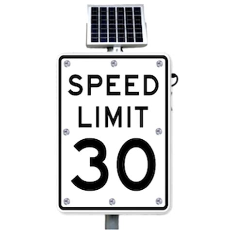 30mph Flashing Speed Limit Sign