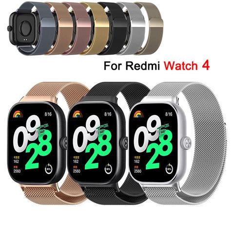 สายนาฬิกาข้อมือ โลหะ สเตนเลส แม่เหล็ก สําหรับ Redmi Watch 4 Shopee