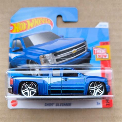 Hot Wheels Chevy Silverado Blue Hw Then And Now Birthday Gift Miniature Collectable Model Toy