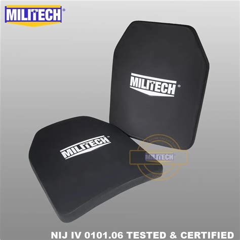 Ballistic Plate Bulletproof Panel Nij Level Iv Alumina Pe Stand