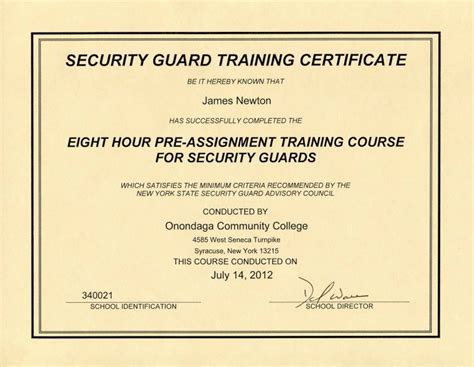 Security Guard Certification Security Guards Companies