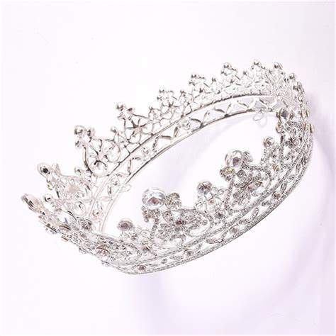 Red Baroque Rhinestone Crystal Bridal Tiara With Comb Vampal Dresses