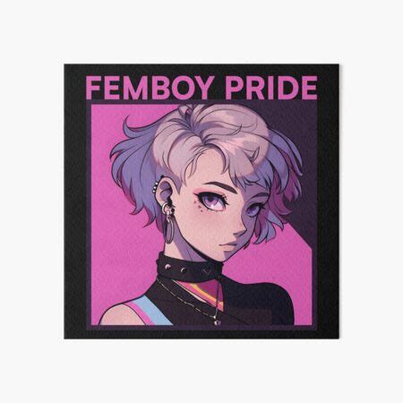 Femboy Gay Pride Celebration LGBT Character Artwork Art Board Print