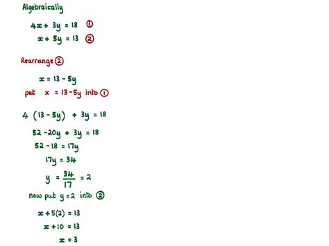 Solving Equations With 2 Unknowns Math Showme