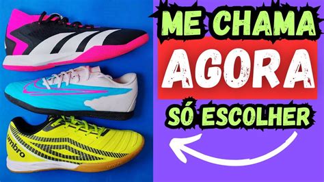 QUAL VC GOSTOU MELHORES CHUTEIRAS FUTSAL 2023 BOAS E BARATAS NIKE